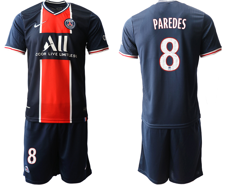 Men 2020-2021 club Paris St German home #8 blue Soccer Jerseys1->paris st german jersey->Soccer Club Jersey